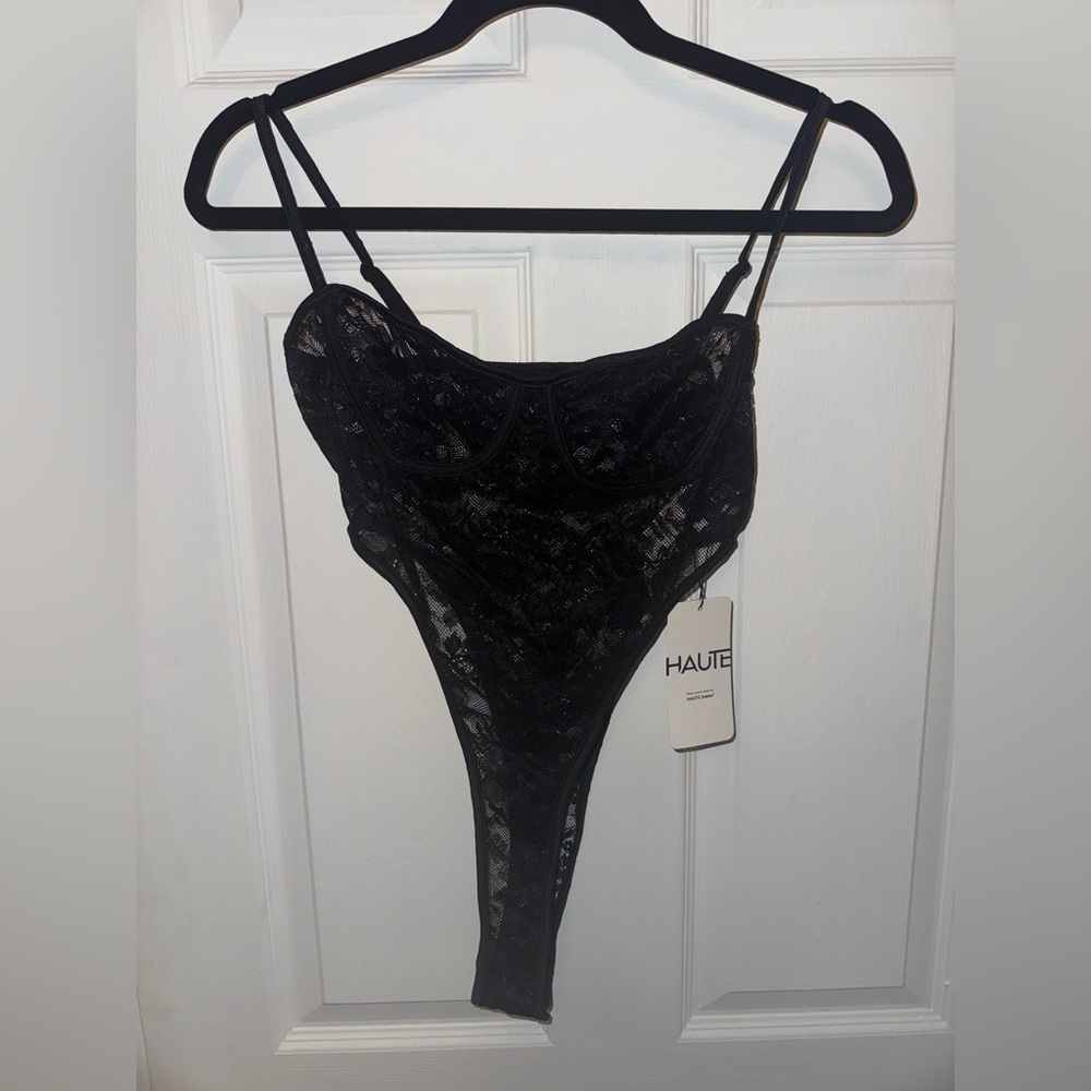 Sheer lace bodysuit